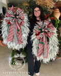 Christmas Plaid Bow and Frosty Beadgrass