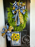 Bow & Garden Flag Combination - Sunflowers