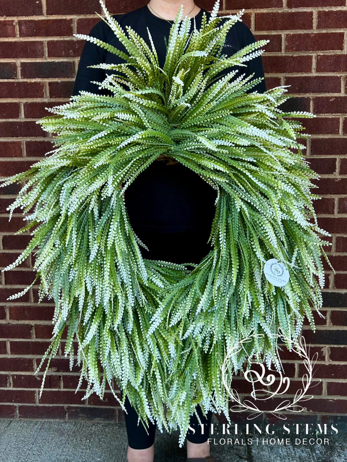 Large Variegated Beadgrass Wreath