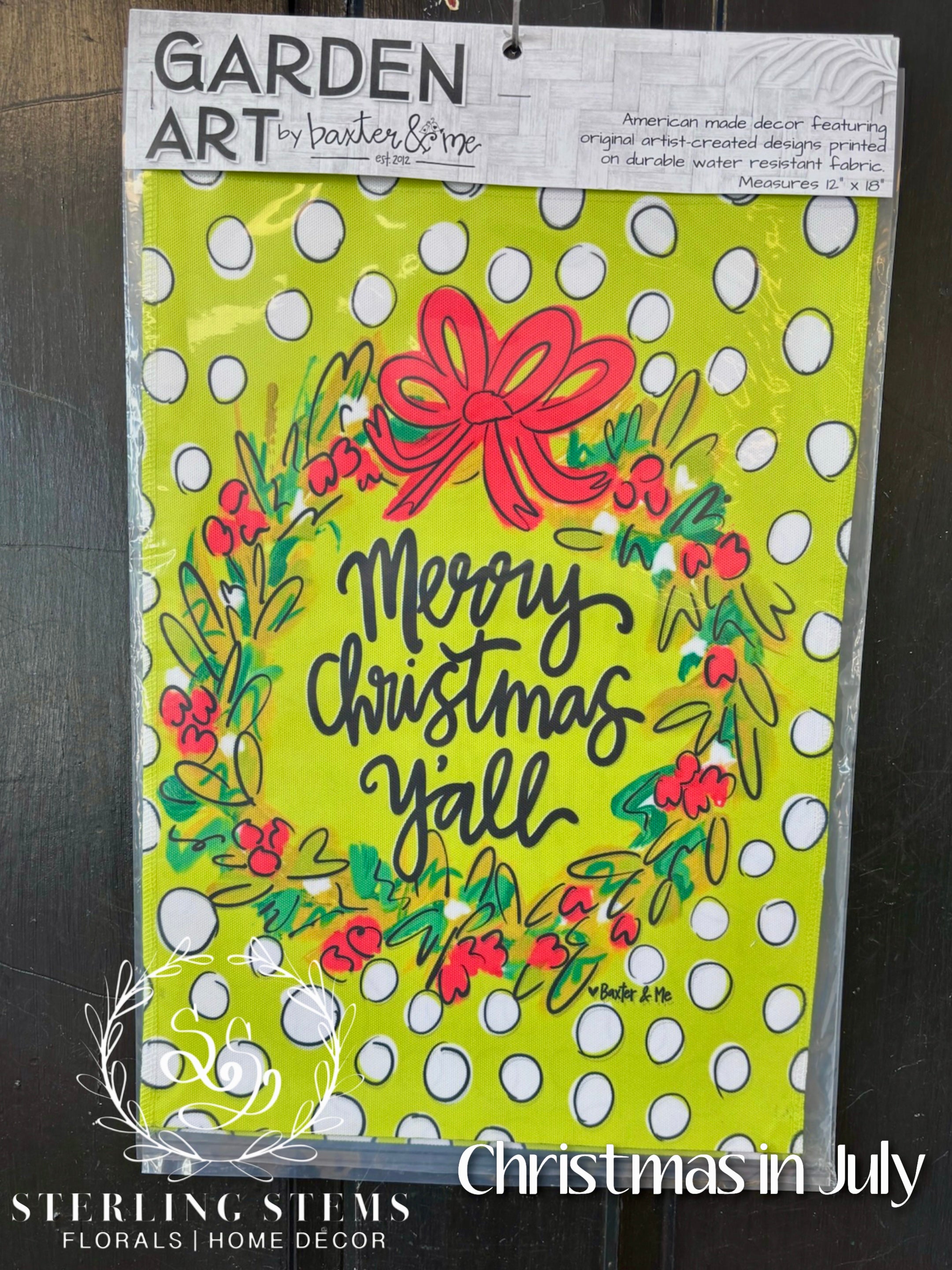 Polka Dot Christmas Flag