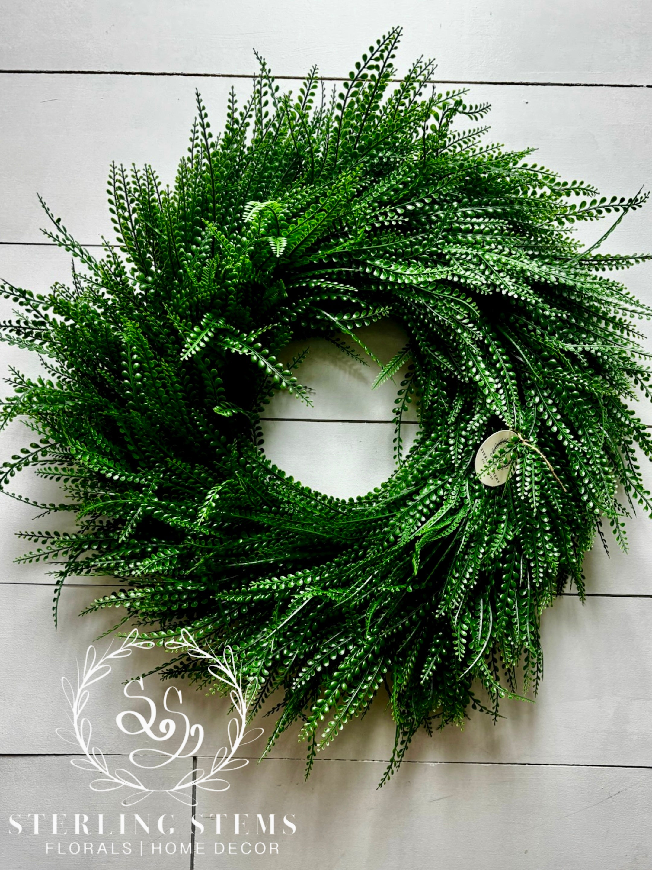Pre-Made Dark Green Spiral beadgrass- UV Proof- On Plastic Form