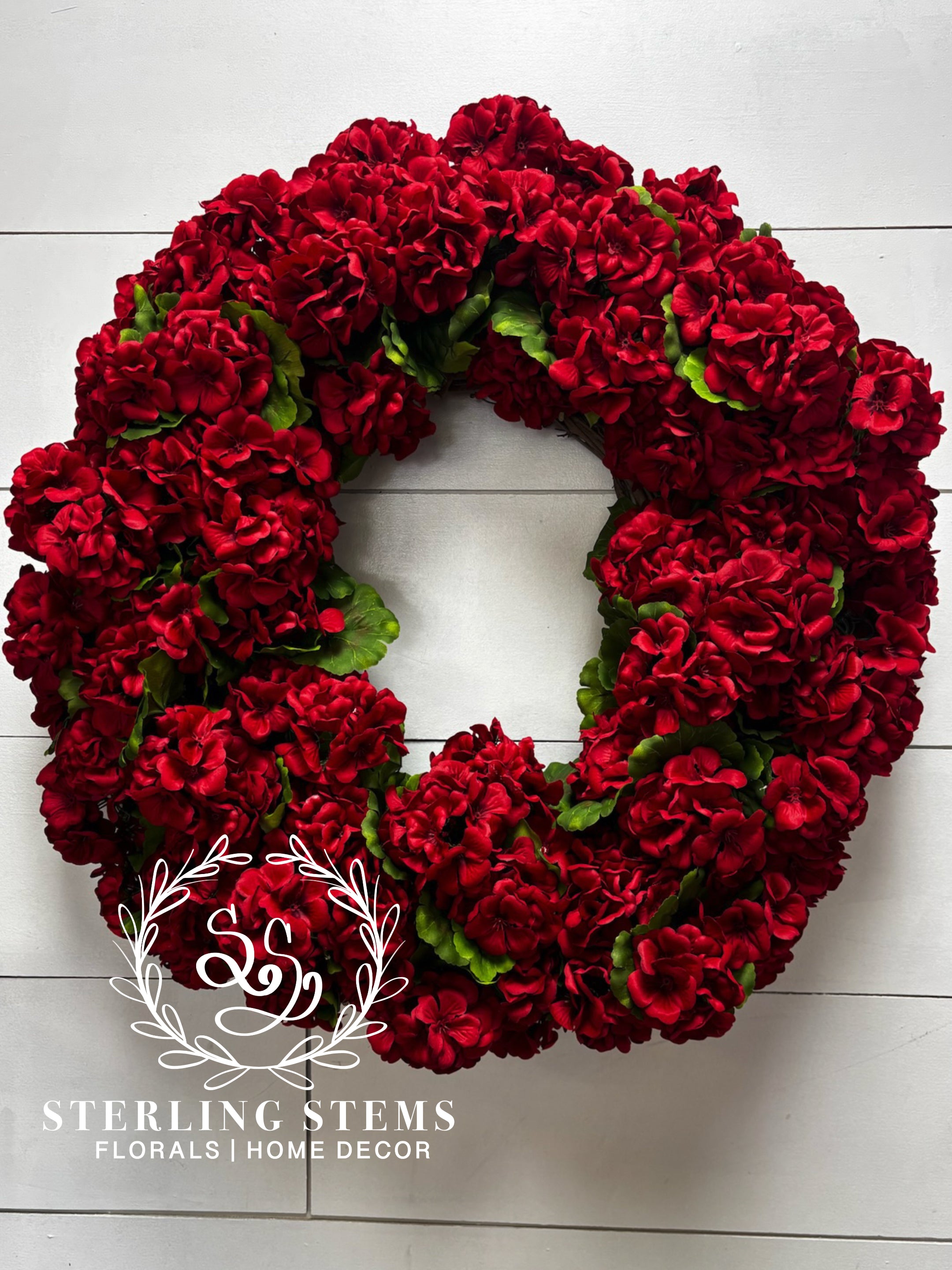 Red Geranium Wreath