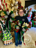 Checker Christmas Bows
