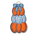 Blue and White 2026 Pumpkin Stack Door Hanger