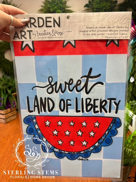 Sweet Land of Liberty- Cloth Garden Flag